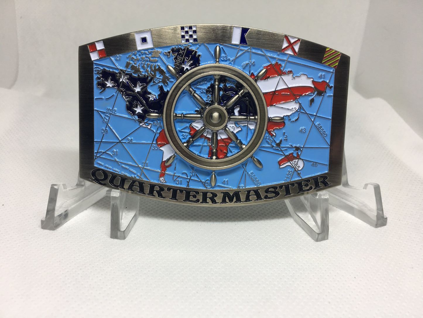 US Navy Quarter Master Belt Buckle - Miami Vets Memorabilia