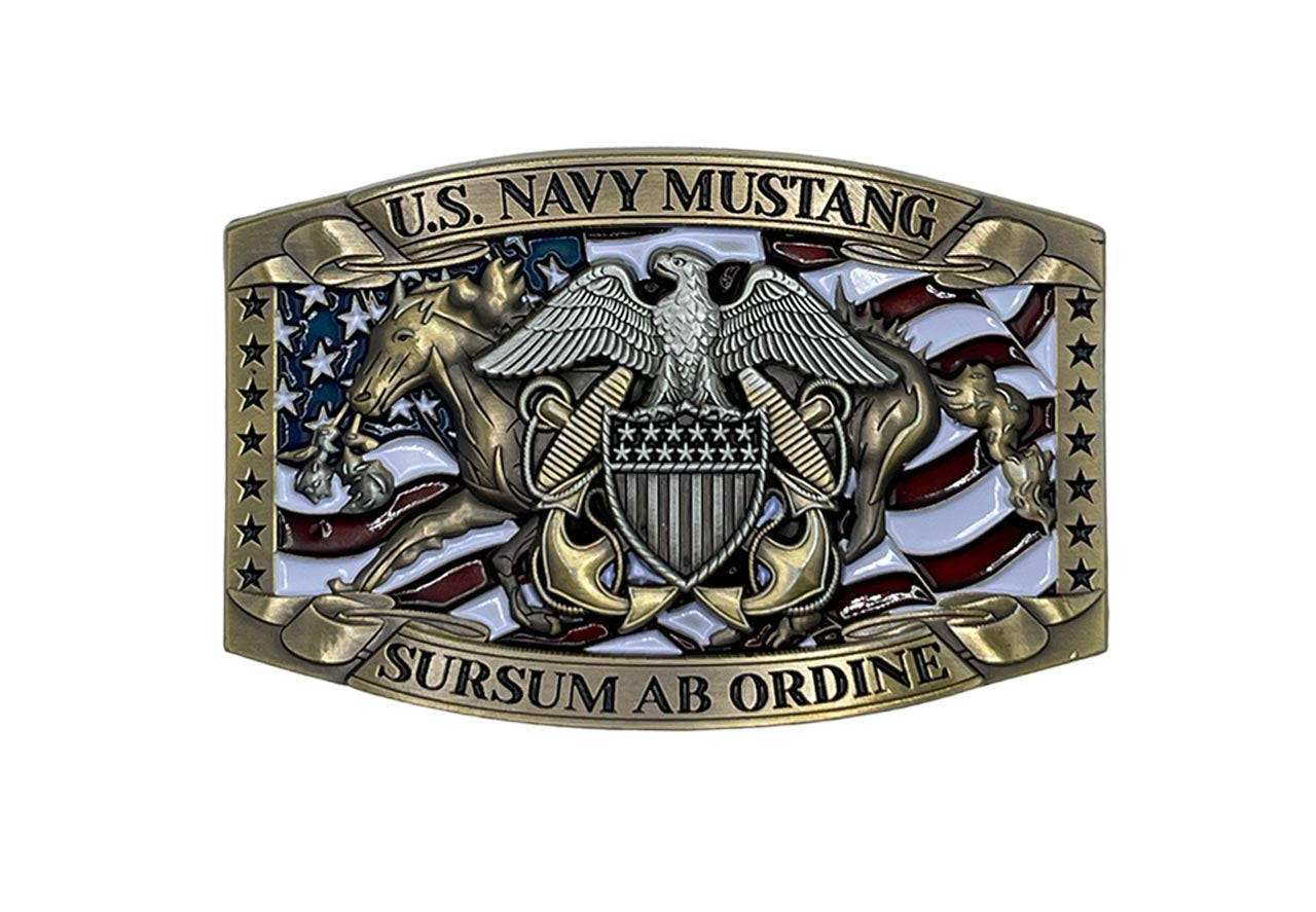 LDO/CWO Mustang Buckle - Miami Vets Memorabilia
