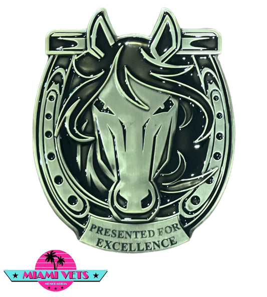 Mustang Horse Shoe Coin - Miami Vets Memorabilia