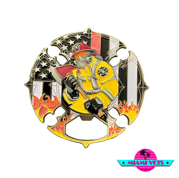 West Coast Fire Bottle Opener Coin - Miami Vets Memorabilia